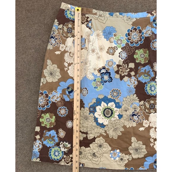 Vintage Intriguing Threads Skirt Womens 20W Floral A-Line Stretch Cotton USA - Picture 3 of 6